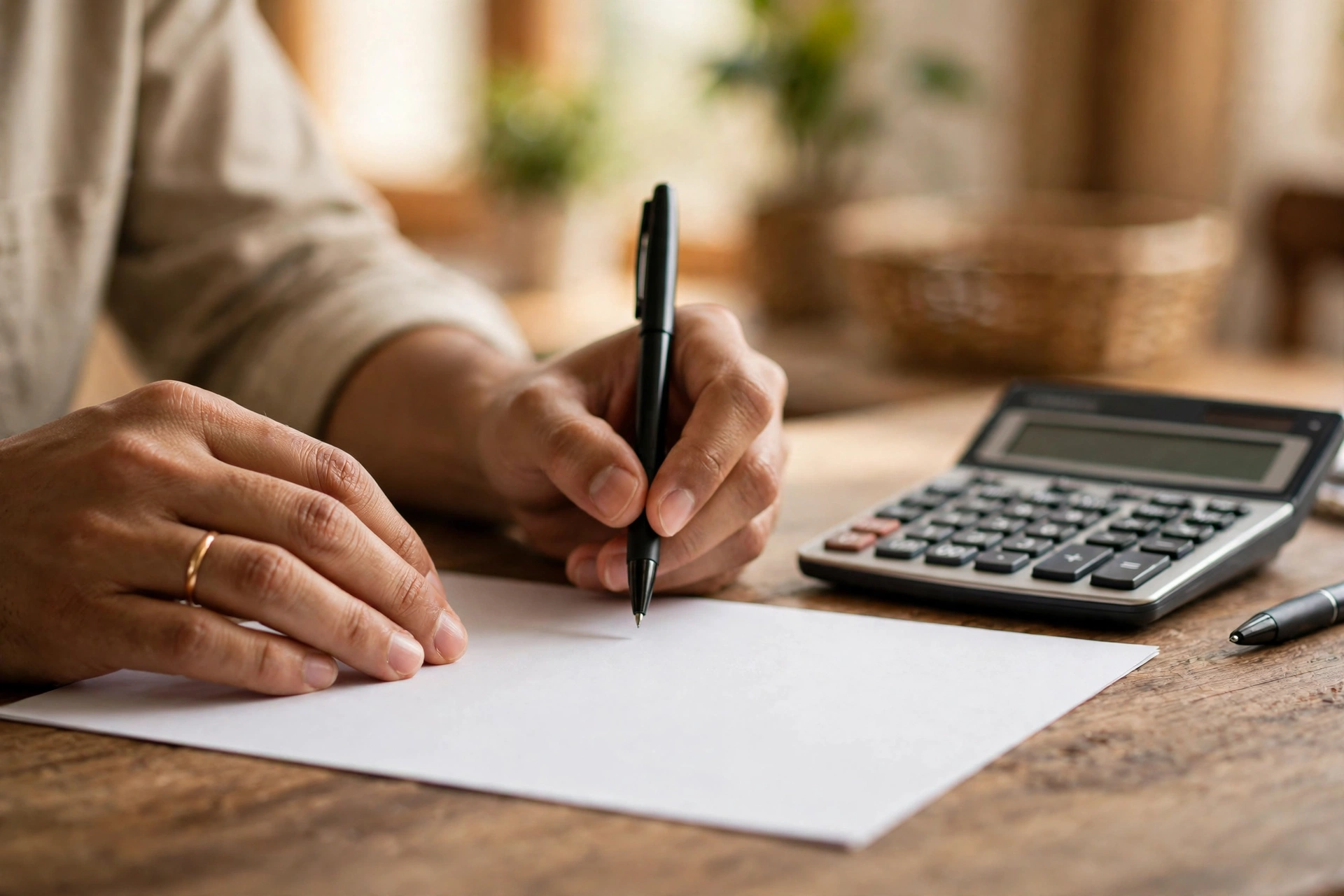 Hands signing a life insurance policy document on a desk in India
