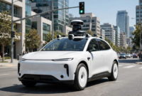 gm-cruise-robotaxi-probe-closed-1 A self-driving GM Cruise robotaxi driving on a city street after the gm cruise robotaxi probe closed