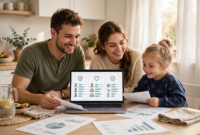 health-insurance-enrollment-1 Family reviewing health insurance enrollment options together at home